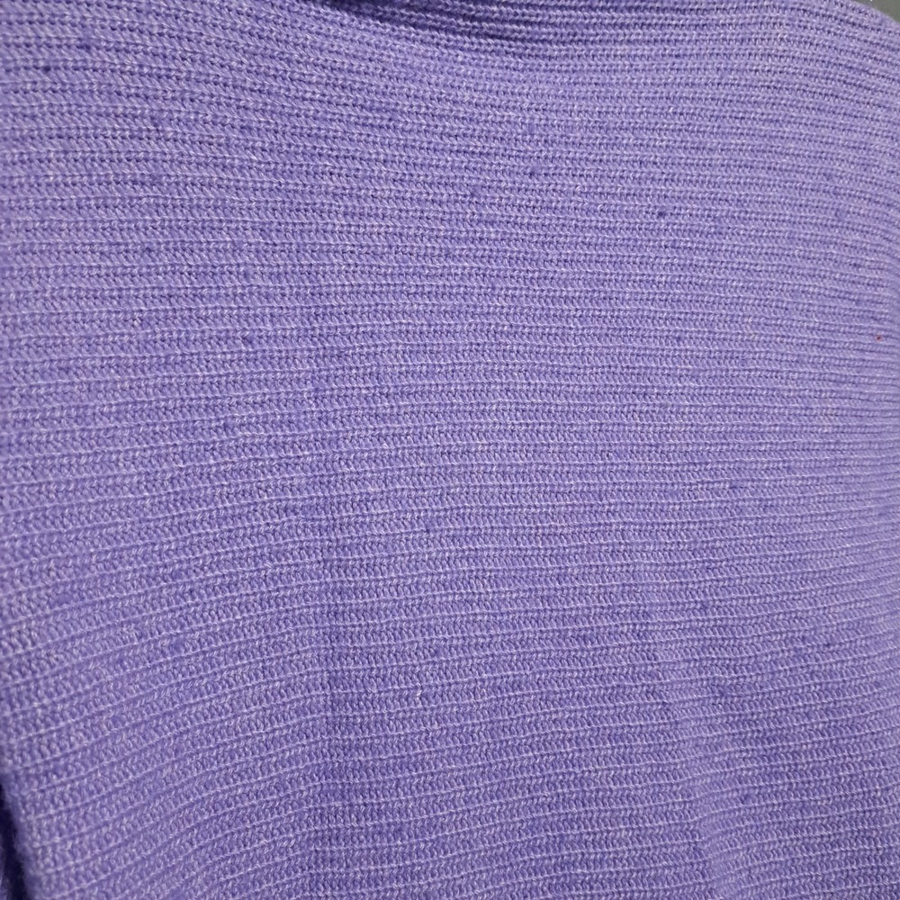 Bartolini SMALL Wool Cashmere Turtleneck‎ Sweater Purple Ribbed Made in Italy - Picture 4 of 8